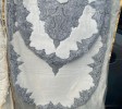 Cream on Grey Lace Bath Mat Exclusive Limited Edition